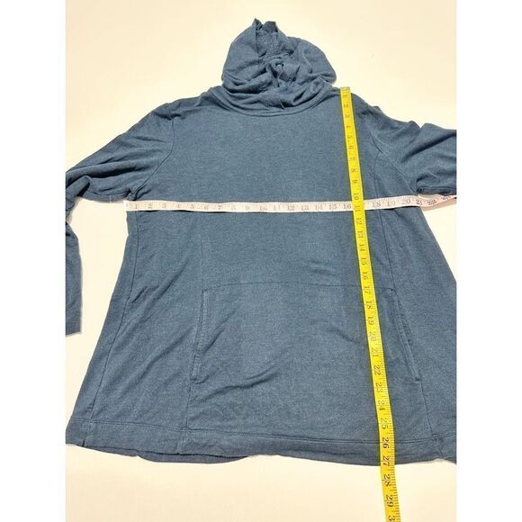 J. Jill Pure Jill‎ Women's Tranquility Fleece Comfort Hoodie Sweater Blue Large - Picture 6 of 10